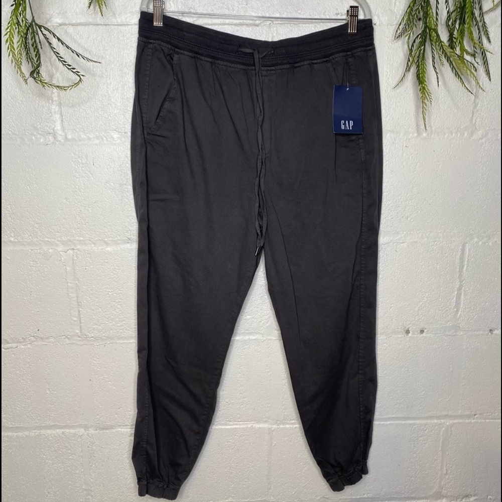 Gap NWT Ribbed Pull-on Joggers Soft Black Size Large